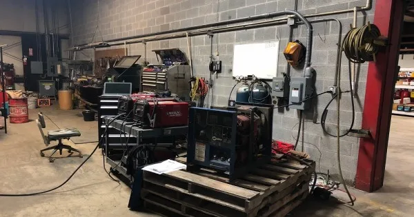 Our welding training workshop — individual bays and full welding equipment at Real Skills Technical FET Pretoria